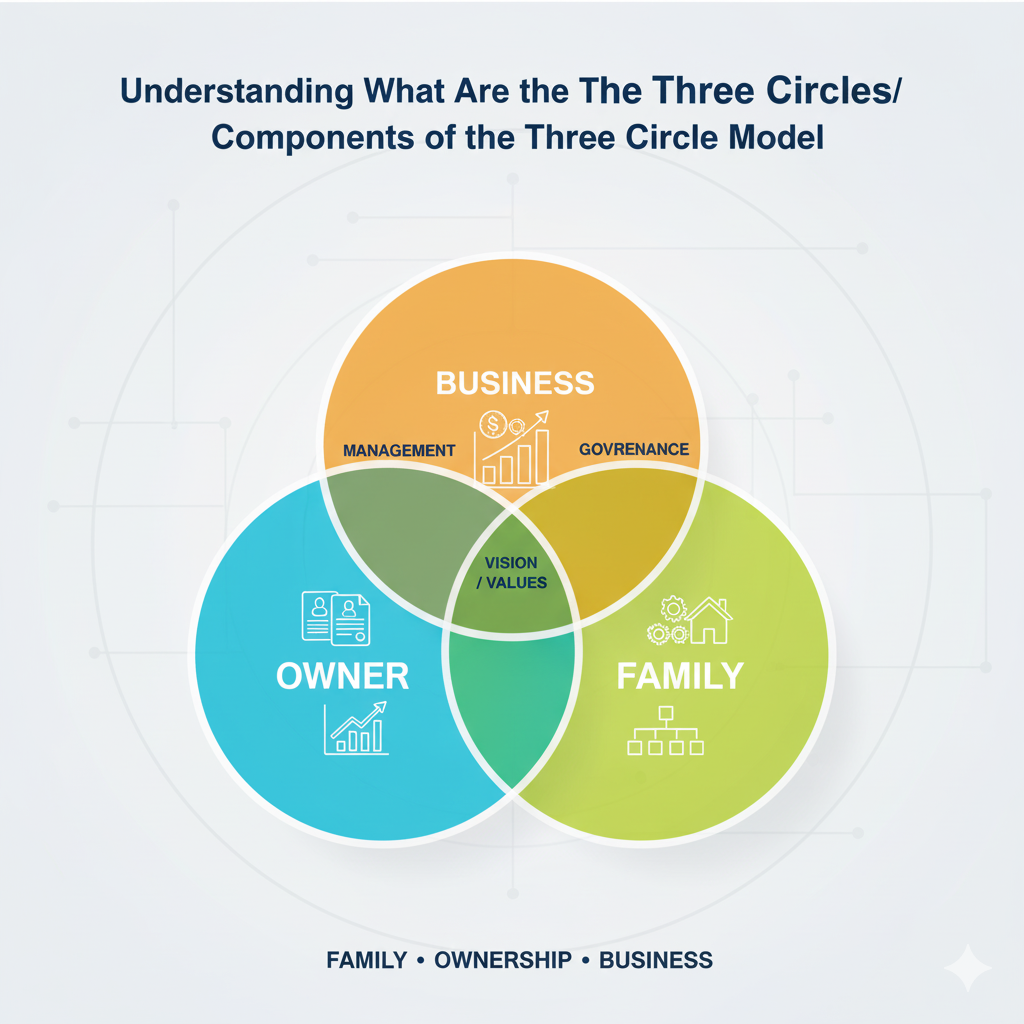 what are the three circles/components of the three circle model