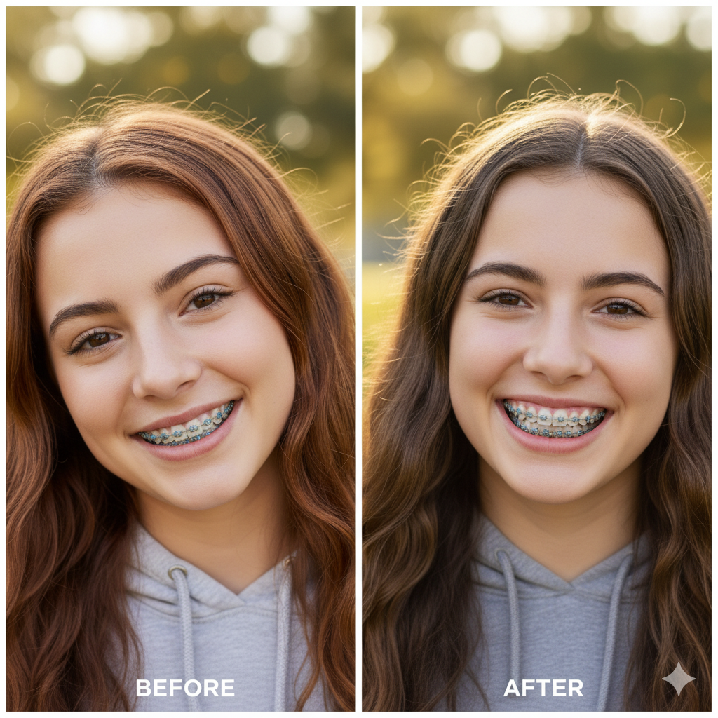 braces before after
