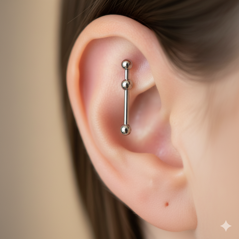 vertical helix piercing