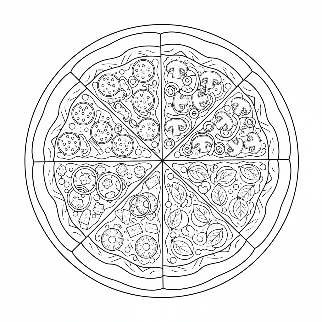 pizza coloring pages