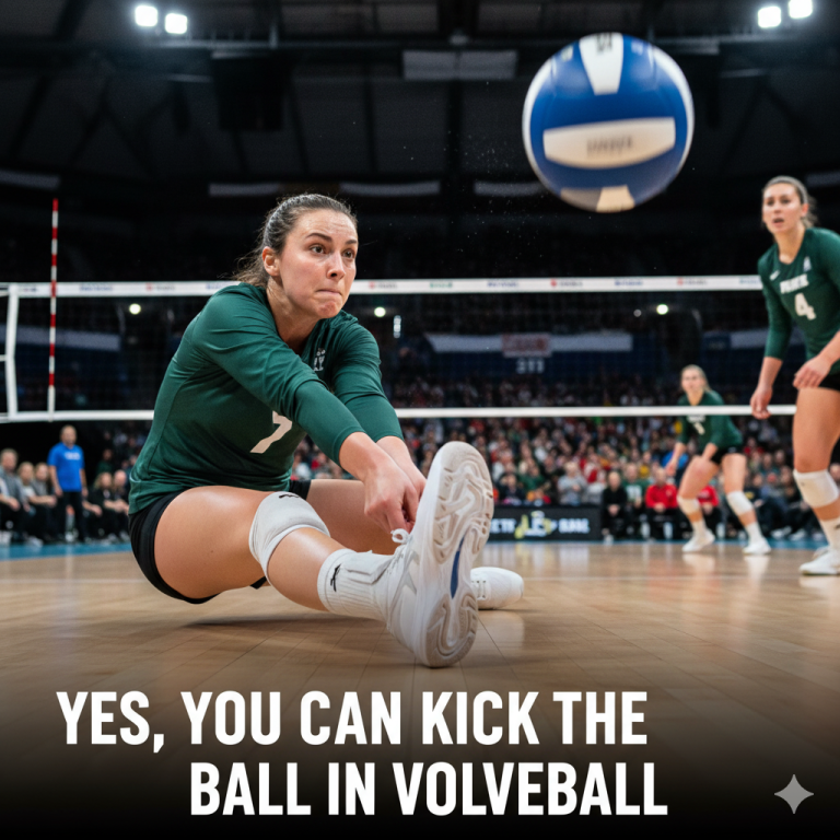 can you kick the ball in volleyball