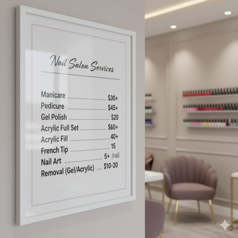 nail salon prices