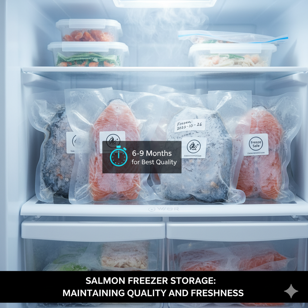 how long can salmon stay in the freezer