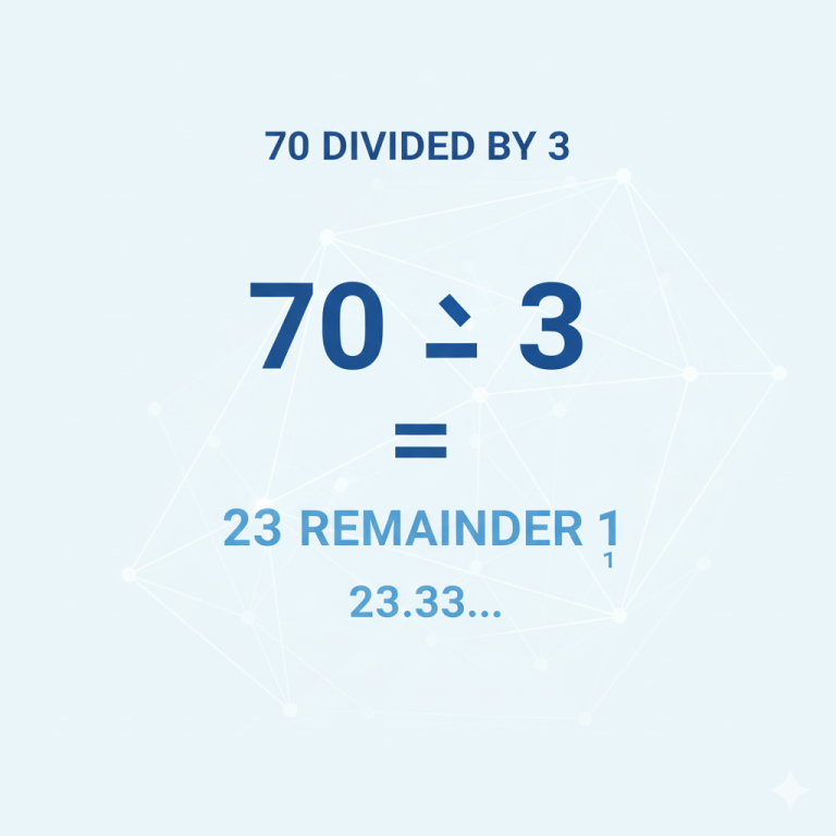 70 Divided by 3