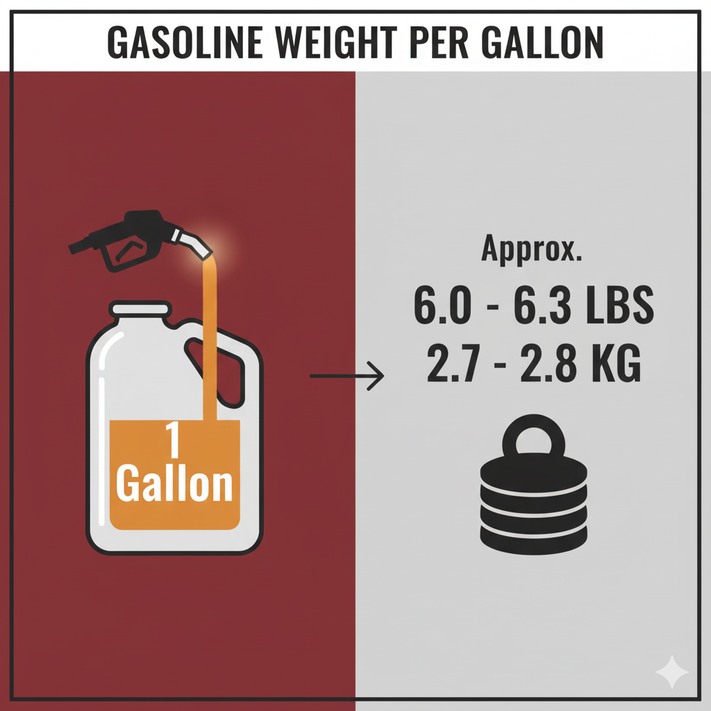 gasoline weight per gallon