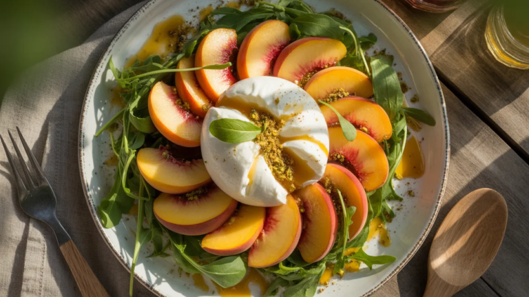 Peach Burrata Salad